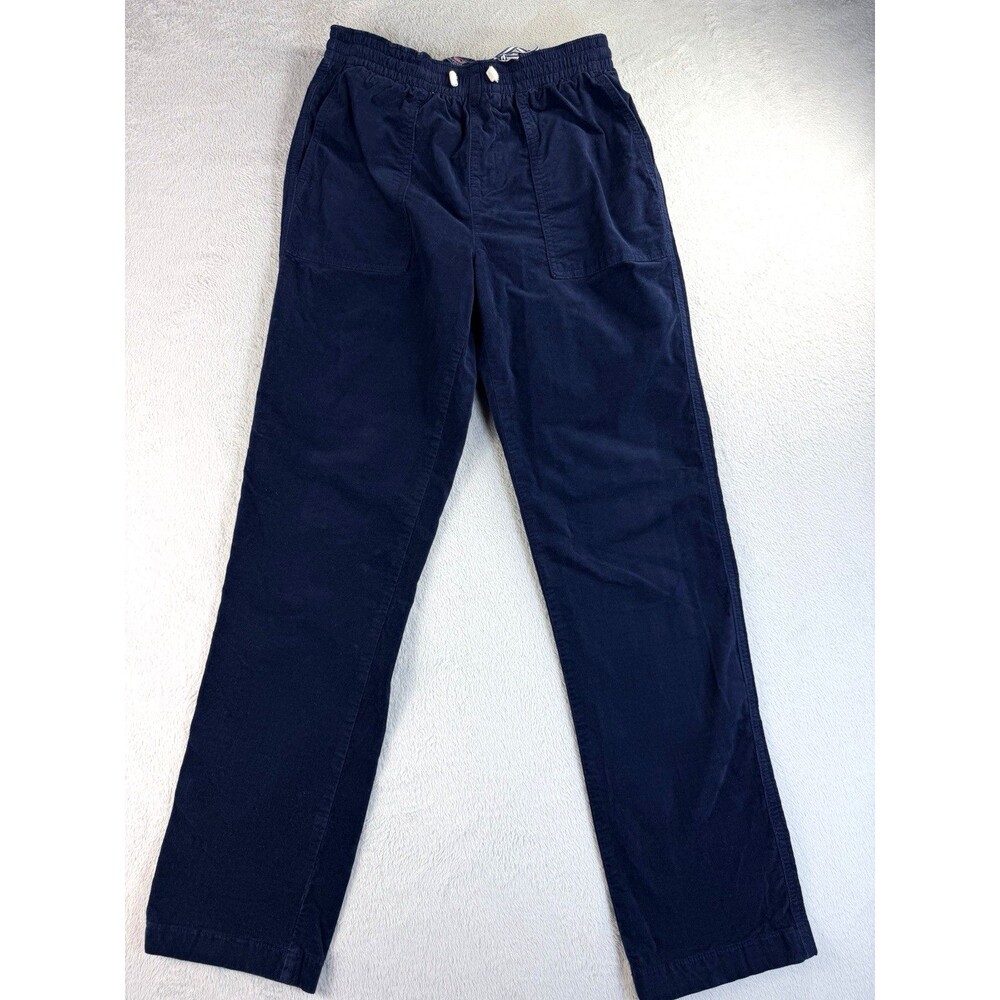 Vineyard Vines Navy Corduroy Pants Elastic Waist Pockets Boy Size L(14) Nautical